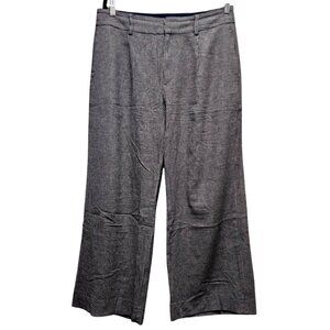 Banana Republic Petite Womens Houndstooth Wool Blend Wide-Leg Trousers Size 12P